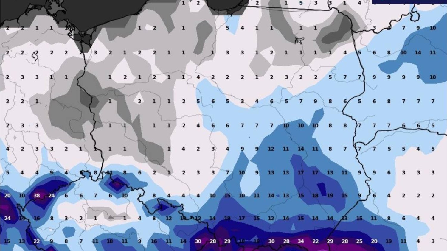 Mapa pogodowa Mapa pogodowa na grudzień