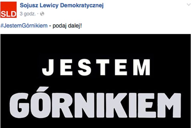 SLD deklaruje, że "jest górnikiem"