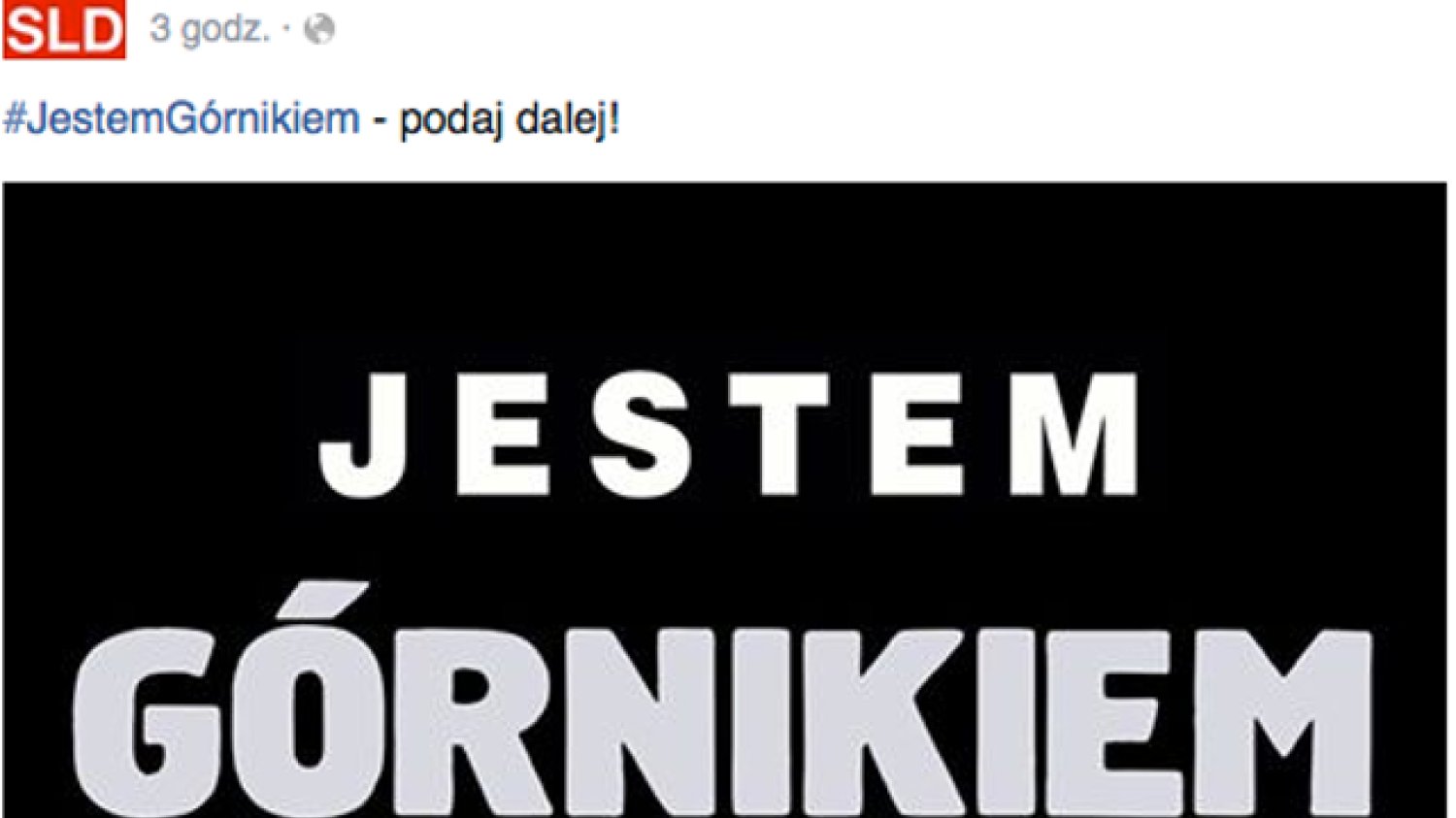 SLD deklaruje, że "jest górnikiem"