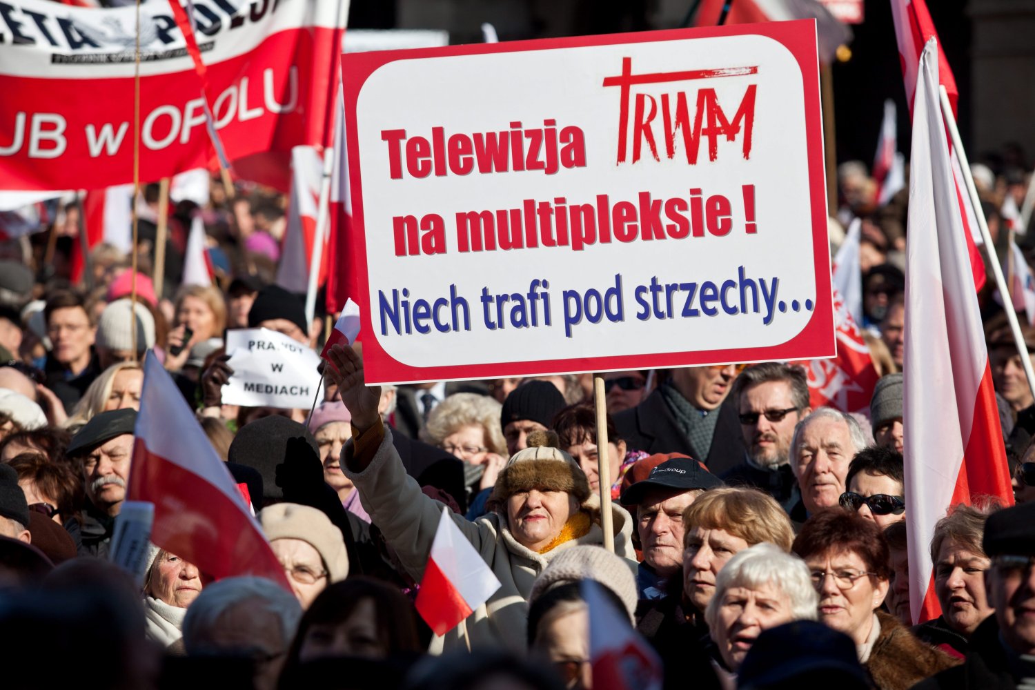Manifestacja w obronie telewizji Trwam