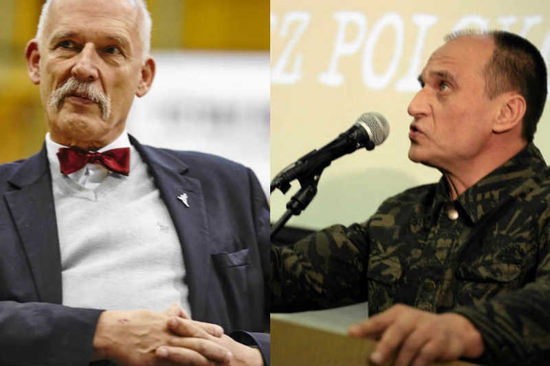 Janusz Korwin-Mikke i Paweł Kukiz mówią o współpracy, choć walczą o podobny elektorat.