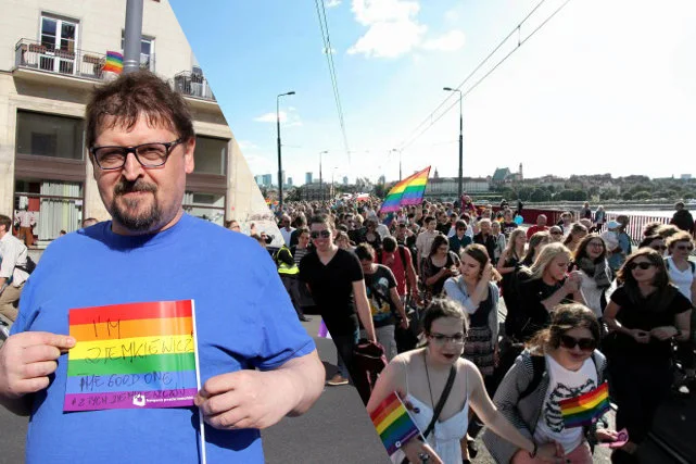 Paweł Ziemkiewicz, brat Rafała, wziął wczoraj udział w Paradzie Równości.
