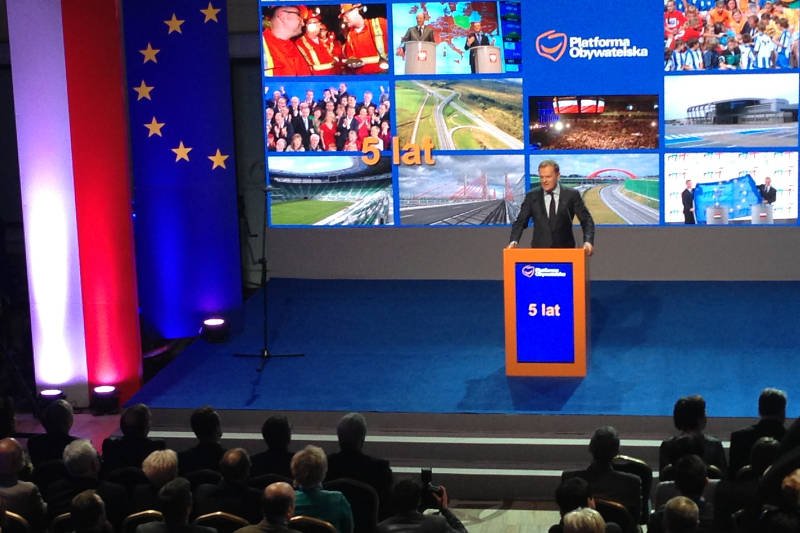 Premier Donald Tusk na Radzie Krajowej PO