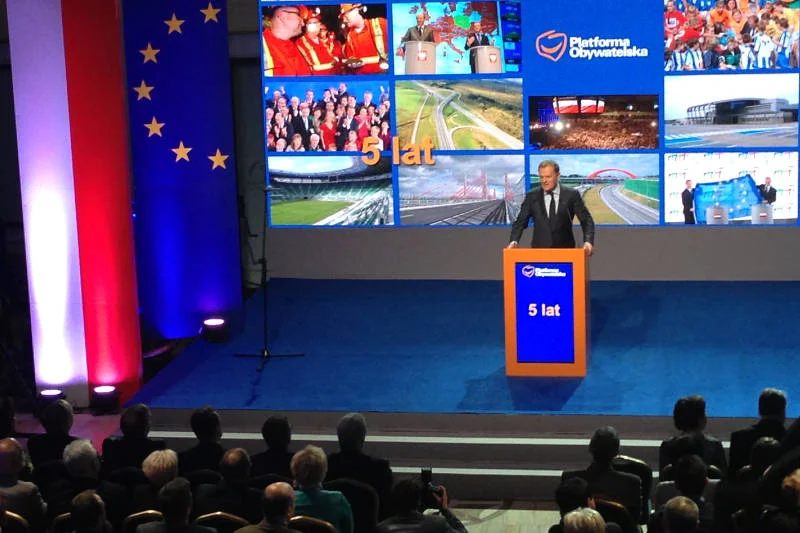 Premier Donald Tusk na Radzie Krajowej PO