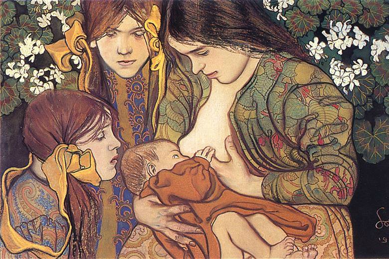 Pastel Stanisława Wyspiańskiego „Macierzyństwo" 1905