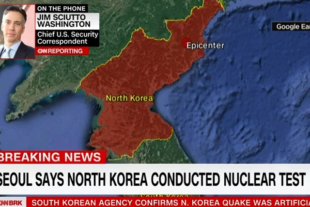 Korea Płn. przeprowadziła test nuklearny. Efekt - trzęsienie ziemi.