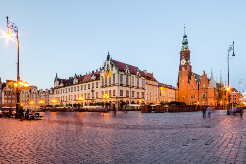 Rynek We Wrocławiu – stolicy Dolnego Śląska.