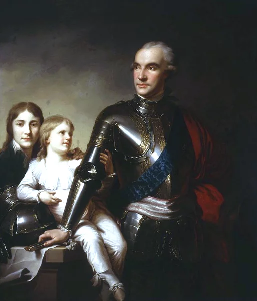 Stanisław Szczęsny Potocki z synami Stanisławem i Szczęsnym Jerzym, obraz pędzla Jana Chrzciciela Lampiego (starszego).