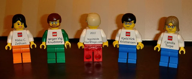 Korporacyjne wizytówki menedżerów LEGO.