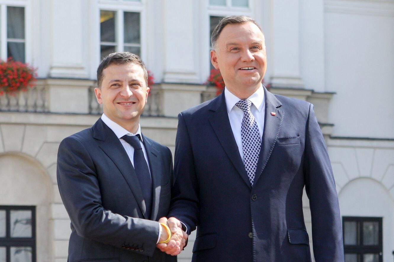 Ukraina chce zacieśniania współpracy z Polską i Wielką Brytanią. Zdjęcie z 2019 r. z wizyty Wołodymyra Zełenskiego w Warszawie.