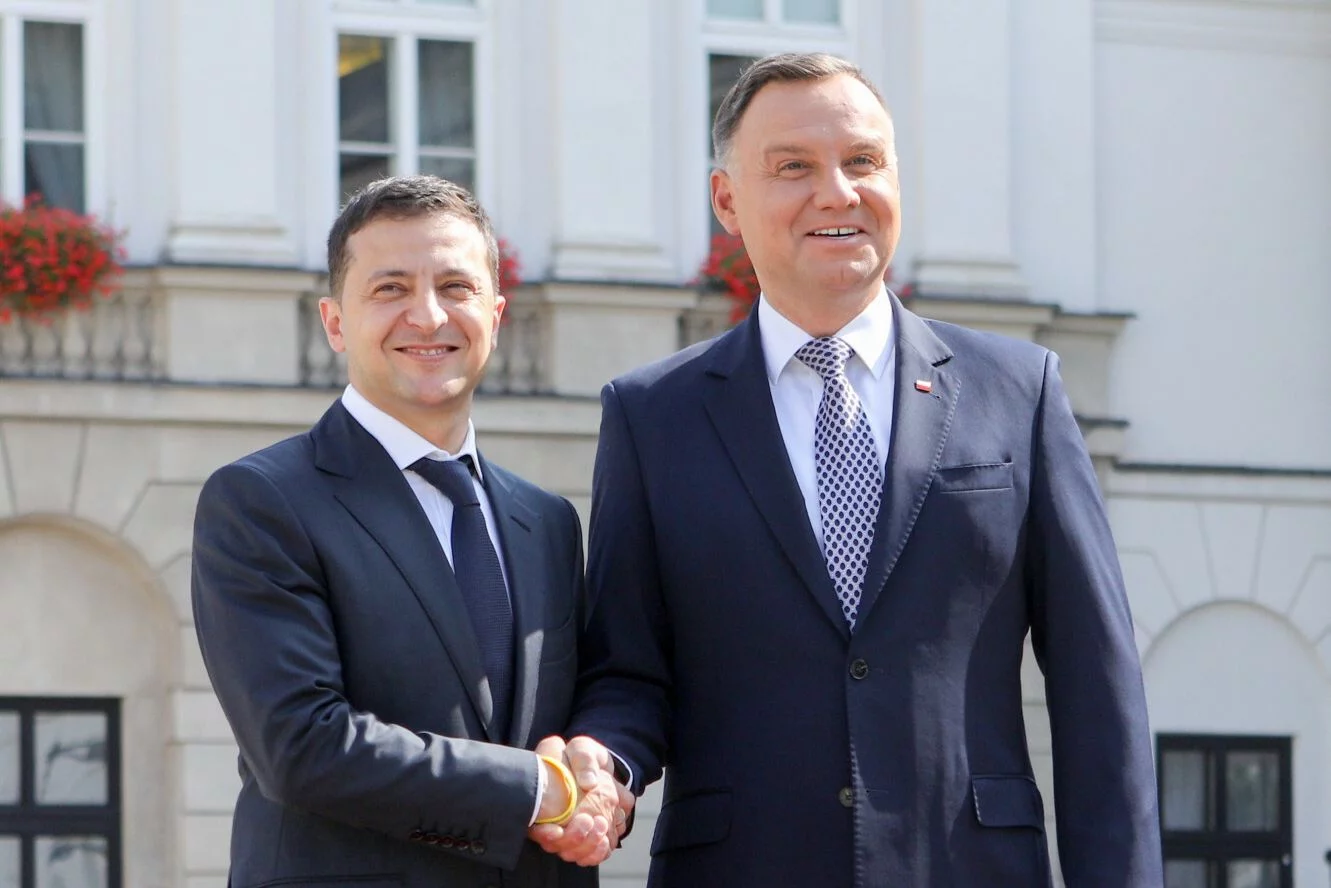 Ukraina chce zacieśniania współpracy z Polską i Wielką Brytanią. Zdjęcie z 2019 r. z wizyty Wołodymyra Zełenskiego w Warszawie.