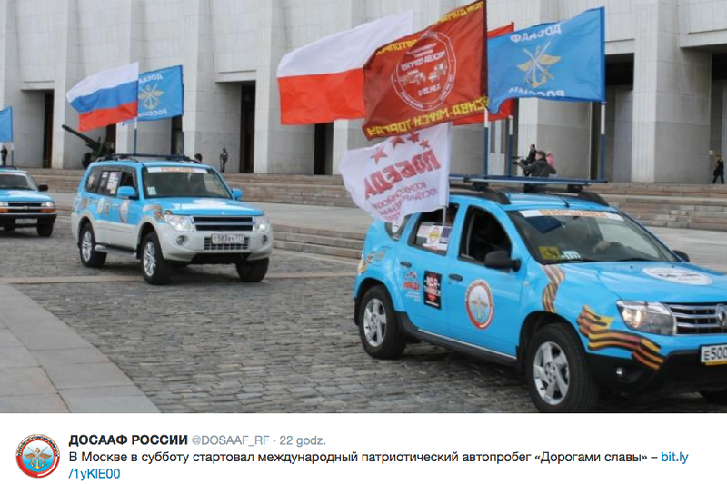Rosyjski rajd samochodowy "Drogi chwały" jest już w Polsce.