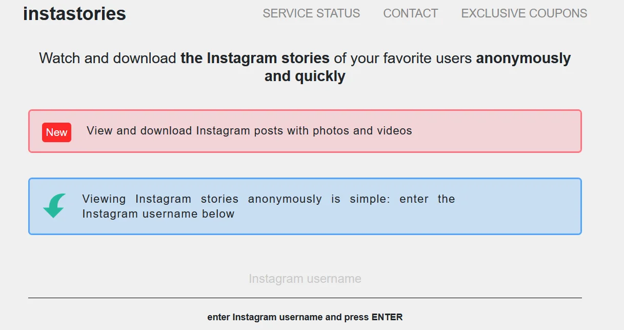Serwis do sprawdzania Instastories bez logowania i konta