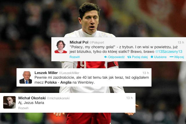Użytkownicy Twittera żywo komentowali mecz Anglia-Polska.