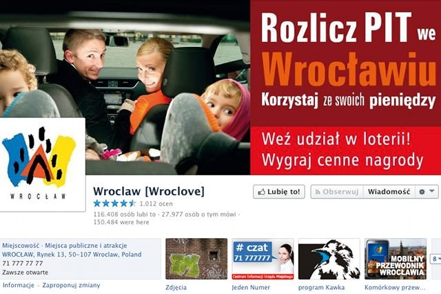 Do rozliczania PIT-ów we Wrocławiu władze miasta zachęcają m.in. na Facebooku