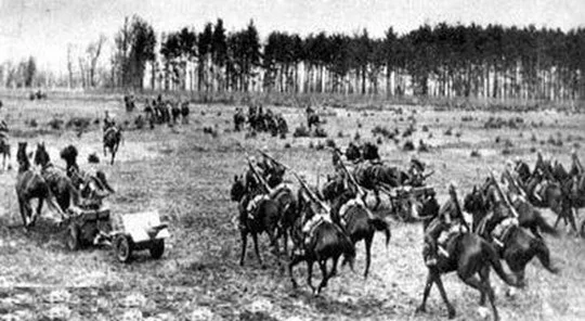 Polscy ułani w bitwie nad Bzurą, 1939