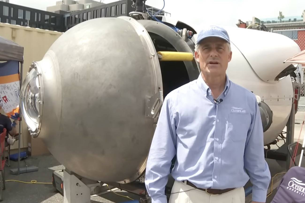 Stockton Rush przed batyskafem Titan