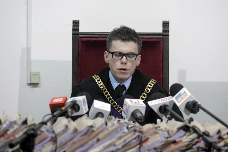 Sędzia Igor Tuleya podczas ogłaszania wyroku ws. doktora Mirosława G.