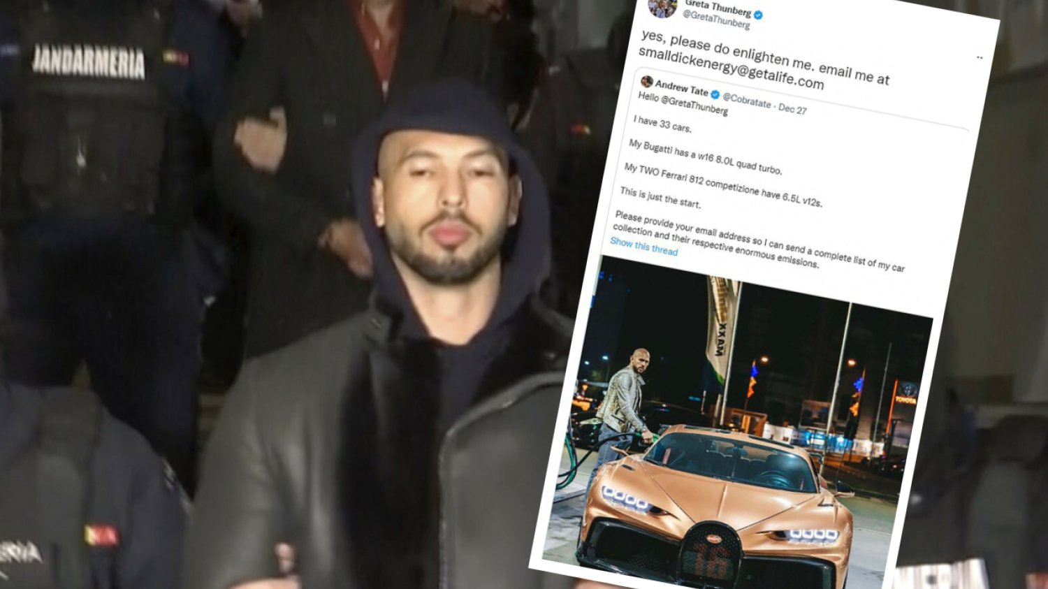 Samochody Andrew Tate'a skonfiskowane. Policja zajęła 11 luksusowych aut