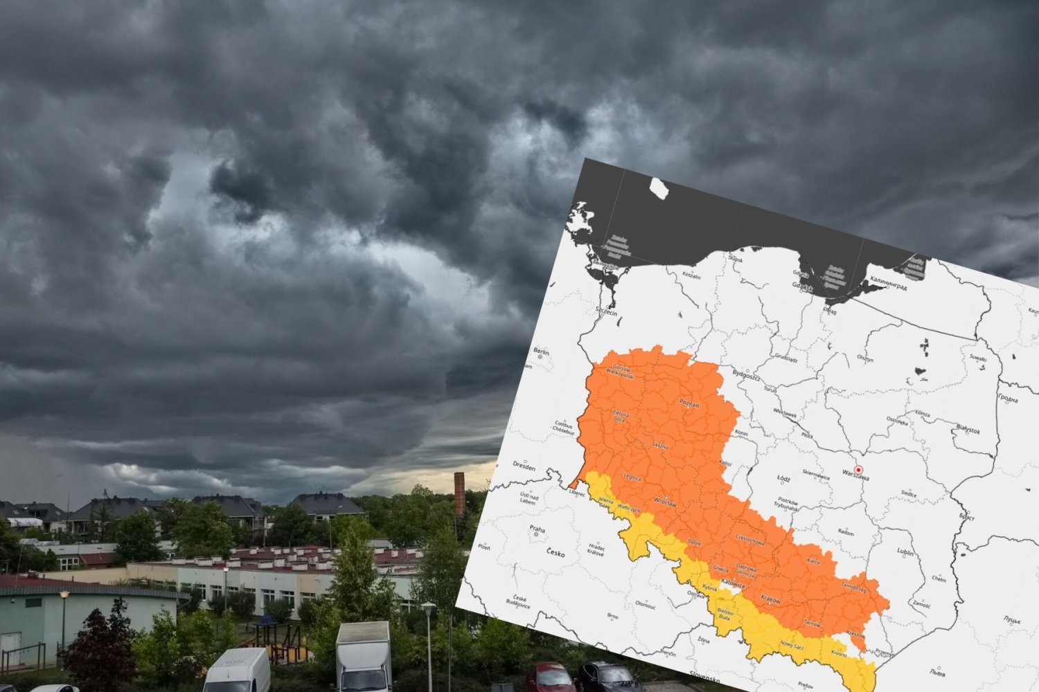 Nawałnice uderzą w Polskę. Wydano podwójne alerty pogodowe.