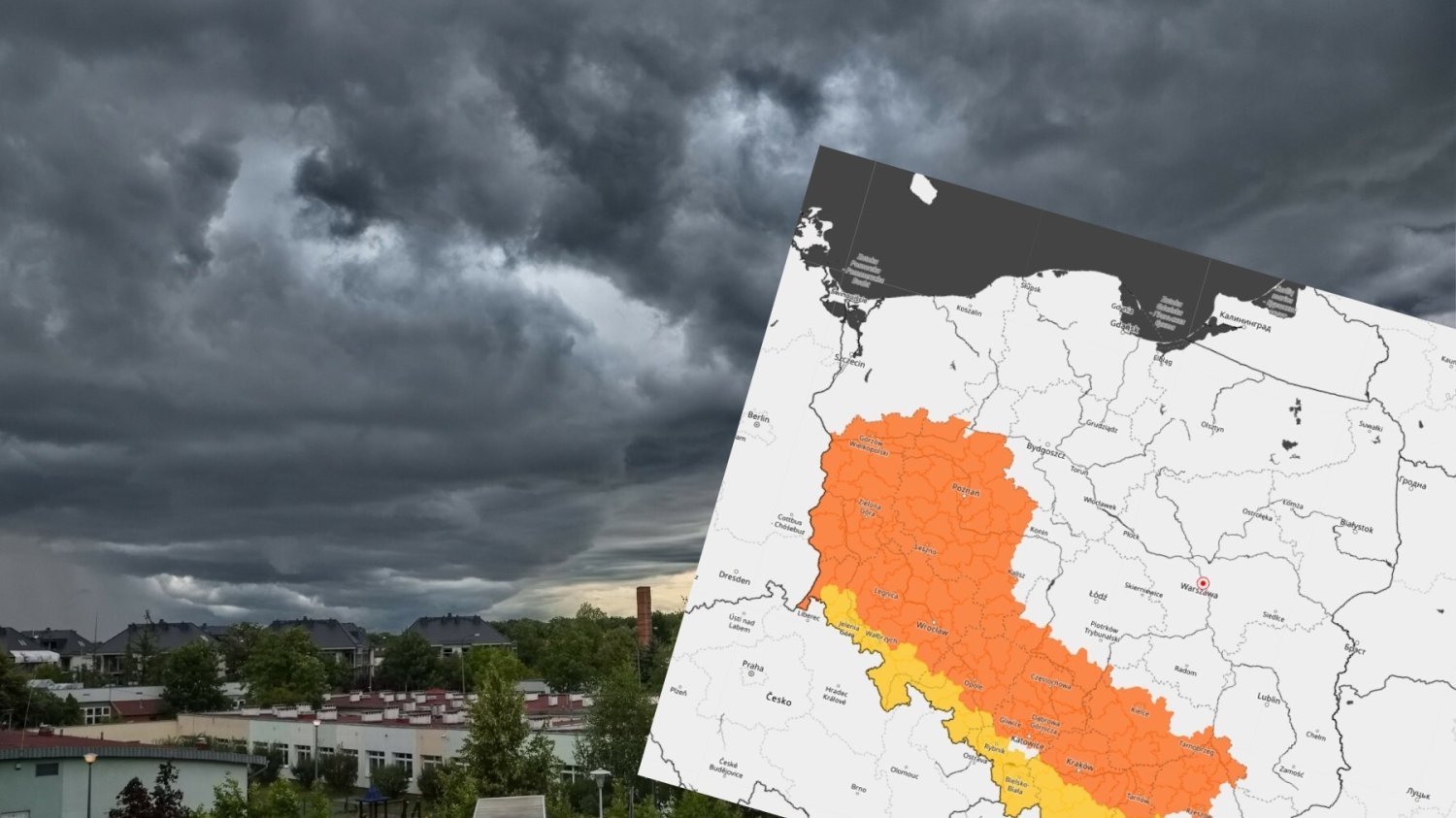 Nawałnice uderzą w Polskę. Wydano podwójne alerty pogodowe.