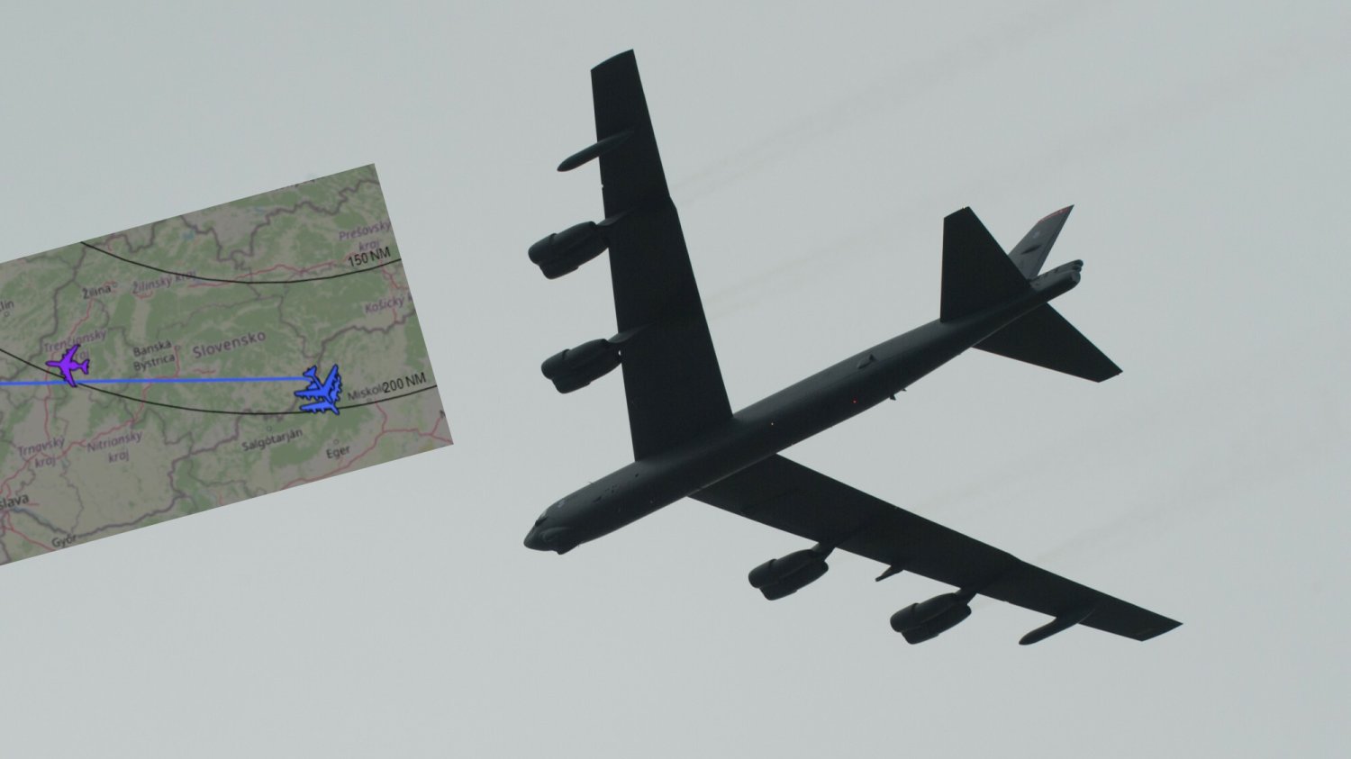 NATO wysłało dwa ciężkie bombowce B-52, które krążyły nad Europą.