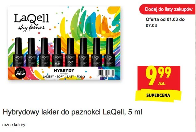Lakiery hybrydowe z Biedronki kosztują niecałe 10 zł