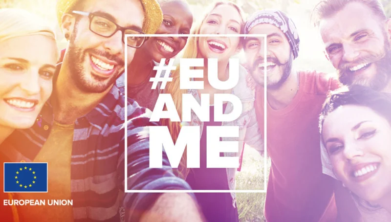 #EUandME to kampania Komisji Europejskiej, której celem jest zwiększenie świadomości młodych osób na temat pozytywnego wpływu Unii Europejskiej na ich codzienne życie.