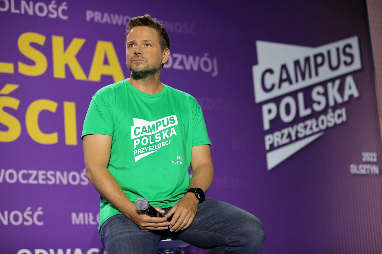 Rafał Trzaskowski podczas II edycji wydarzenia Campus Polska Przyszłości w Olsztynie.