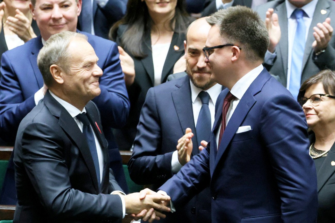 Donald Tusk i Szymon Hołownia