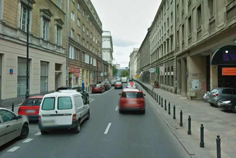 Ulica Mazowiecka w Warszawie, na której doszło do incydentu.