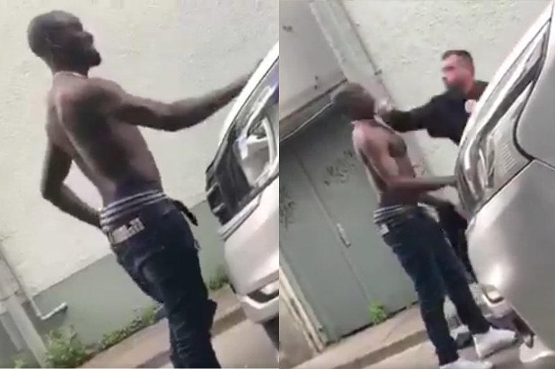 Czarnoskóry mężczyzna został pobity za to, że blokował drogę.