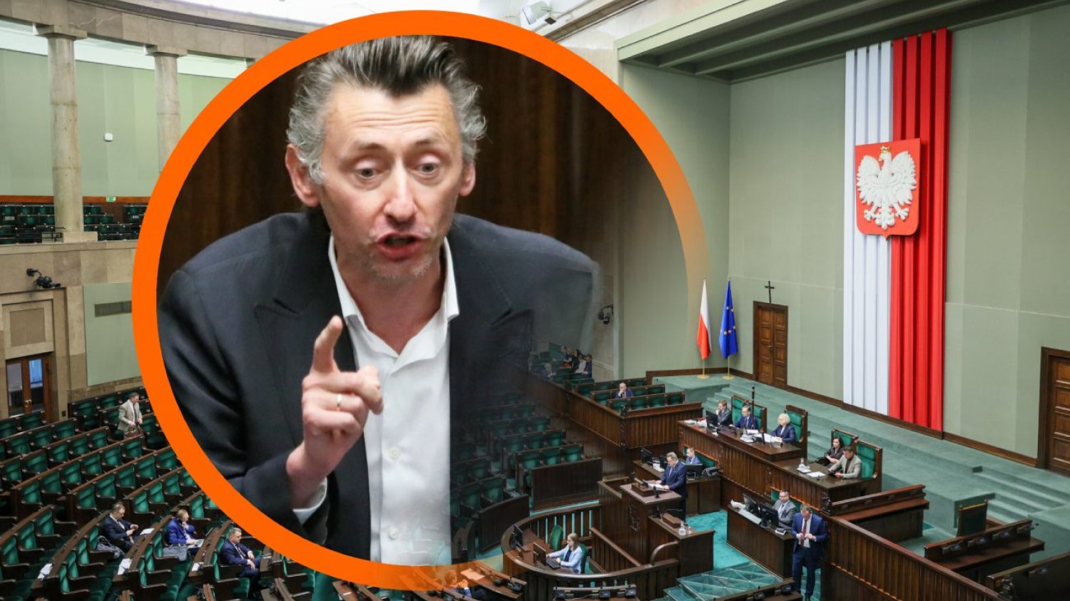 Wiceminister nauki i szkolnictwa wyższego Maciej Gdula nakrył posłów na masowym wykorzystywaniu AI. Wiceminister nauki i szkolnictwa wyższego Maciej Gdula. W tle sala plenarna Sejmu.