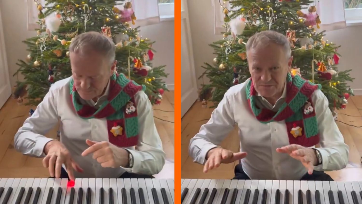 Donald Tusk nagrany przy keyboardzie. Wyjawił też, o co go poproszono