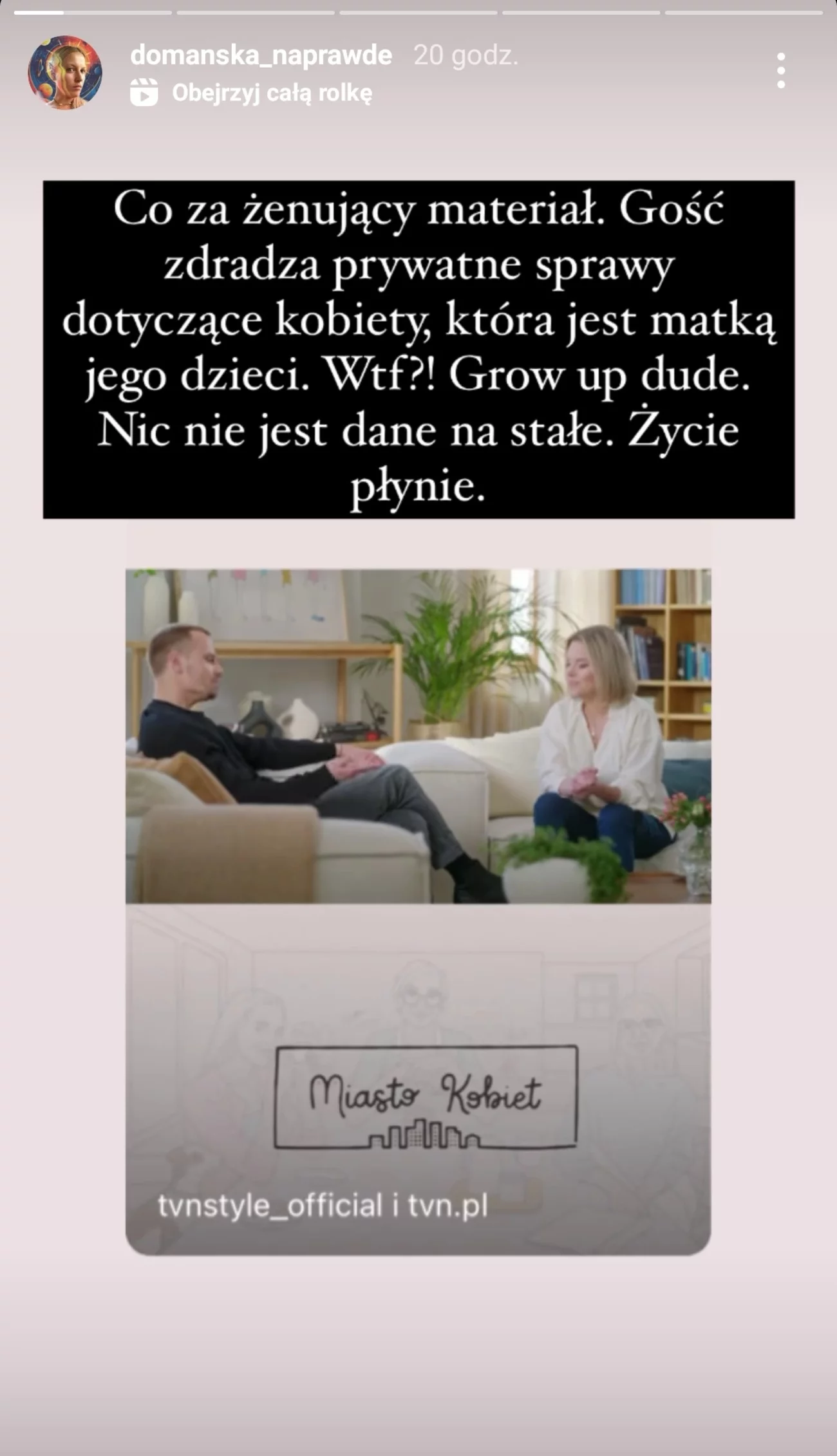 "Dorośnij koleś". Aleksandra Domańska ostro do Hakiela