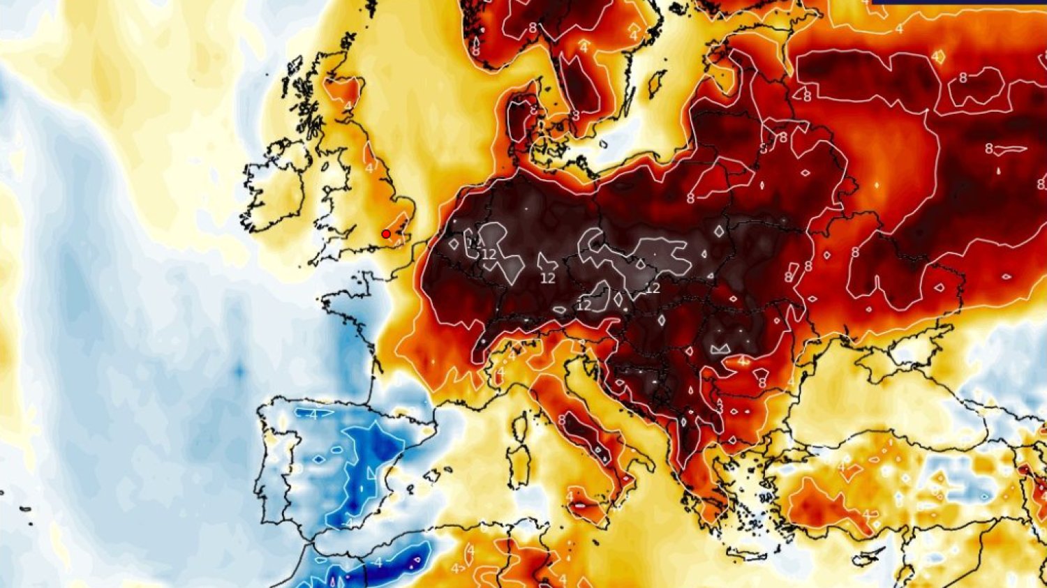 Oto anomalia temperatury na 16 kwietnia godz. 18. Przed nami eksplozja ciepła.