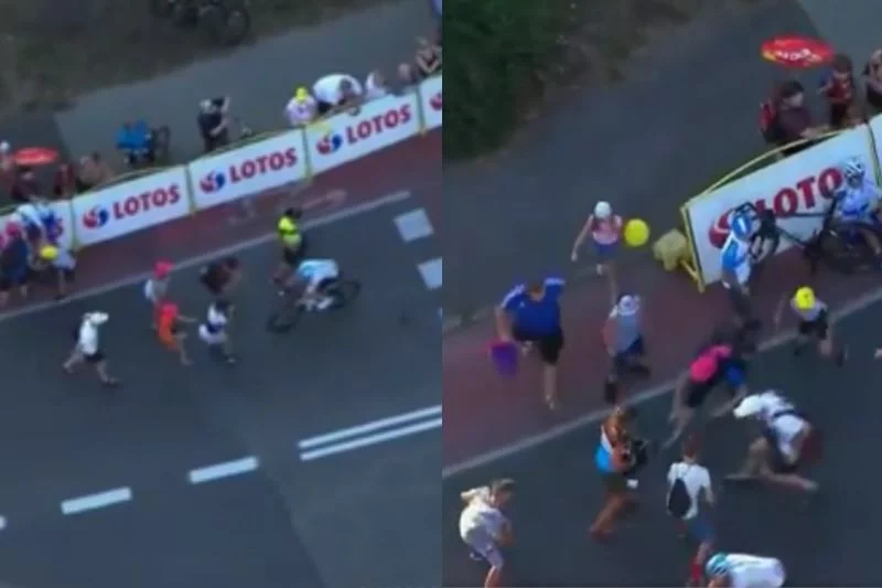 Walka o bidon na mecie Tour de Pologne