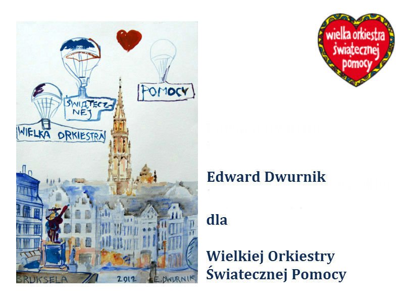 Edward Dwurnik z Galerii Sztuki Katarzyny NApiórkowskiej dla Wielkiej Orkiestry Świątecznej Pomocy