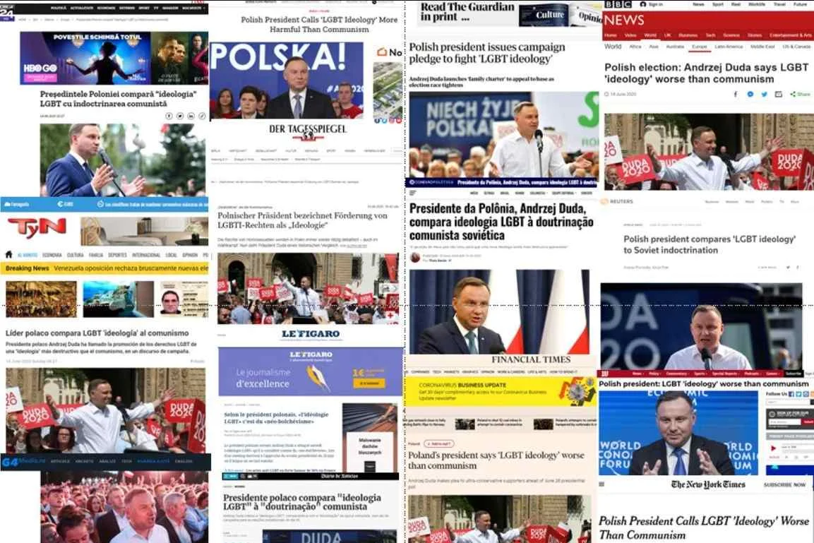 Największe światowe media piszą o dzieleniu przez Andrzeja Dudę Polaków na lepszych i gorszych. O piętnowaniu społeczności LGBT przez Andrzeja Dudę i PiS możemy przeczytać w mediach na całym świecie.