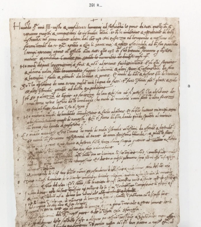 "CV" Leonardo da Vinci