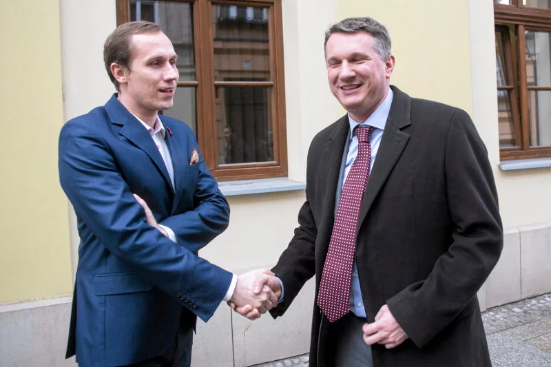 Berkowicz z Przemysławem Wiplerem.