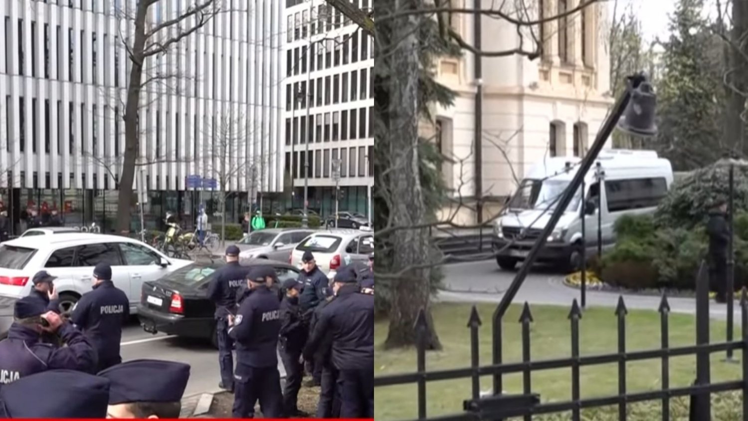 Nowi sędziowie TK weszli do budynku. Przed gmachem tłumy i kordon policji