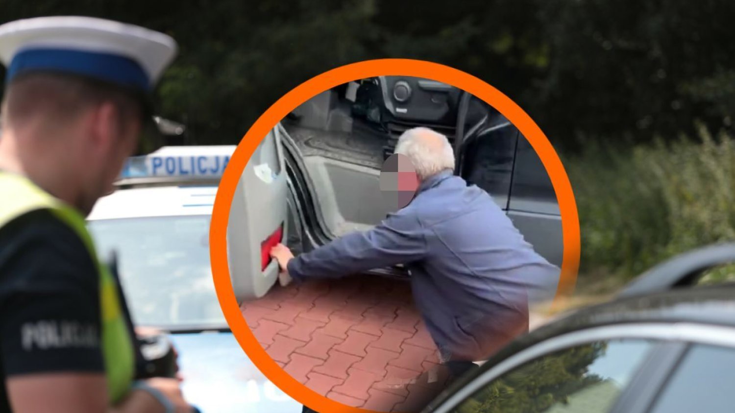 Kompletnie pijany kierowca czołgał się do auta. Znamy szczegóły zajścia.