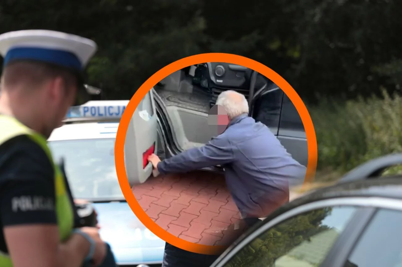 Kompletnie pijany kierowca czołgał się do auta. Znamy szczegóły zajścia.