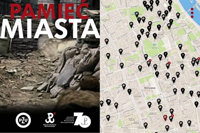 Na mapie pojawiają się najważniejsze miejsca pamięci.