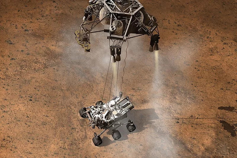 Tak powinno wyglądać bezpieczne lądowanie Curiosity