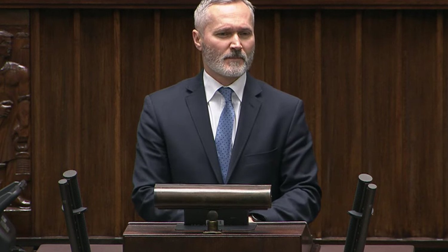 Jarosław Wałęsa, syn Lecha Wałęsy, w Sejmie.