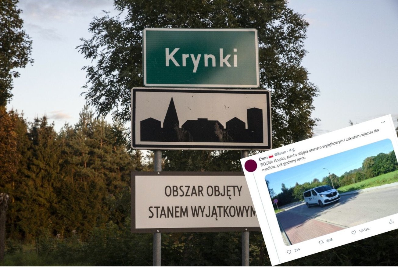 Obszar objęty stanem wyjątkowym, Krynki.