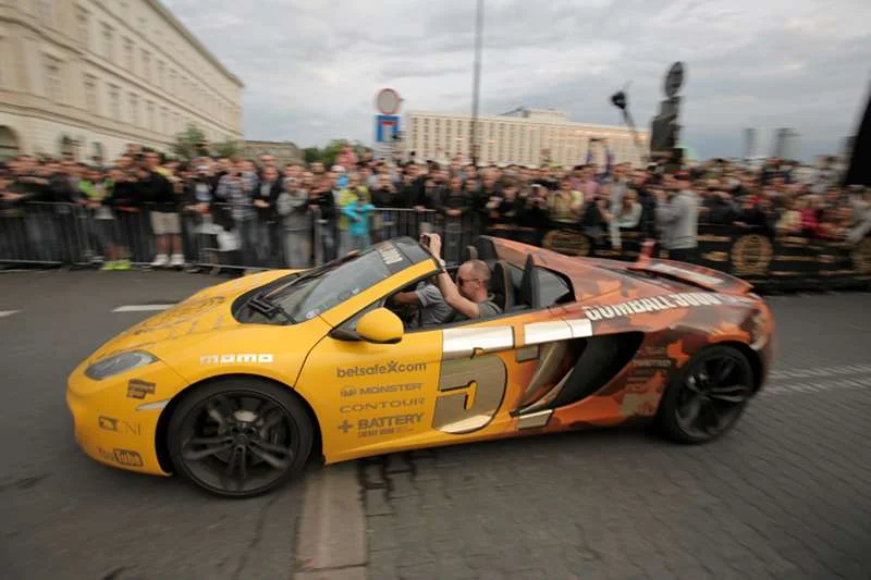 Gumball 3000 w Warszawie - na zdjęciu Lamborghini