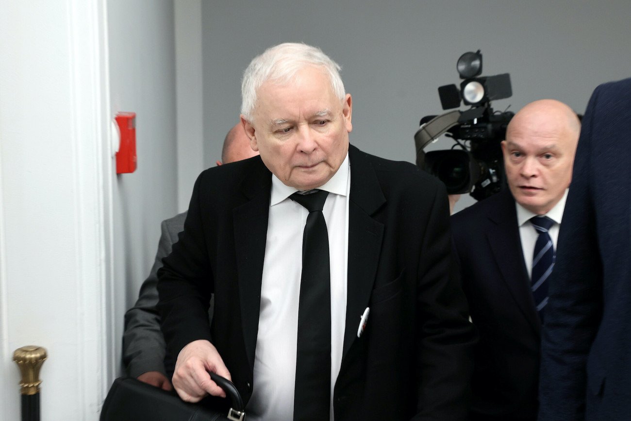 Jarosław Kaczyński podczas posiedzenia Sejmu (16.01.2024).